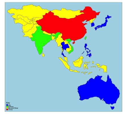 US allies, friends & enemies in Asia